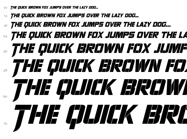 Sharp Avienne font waterfall
